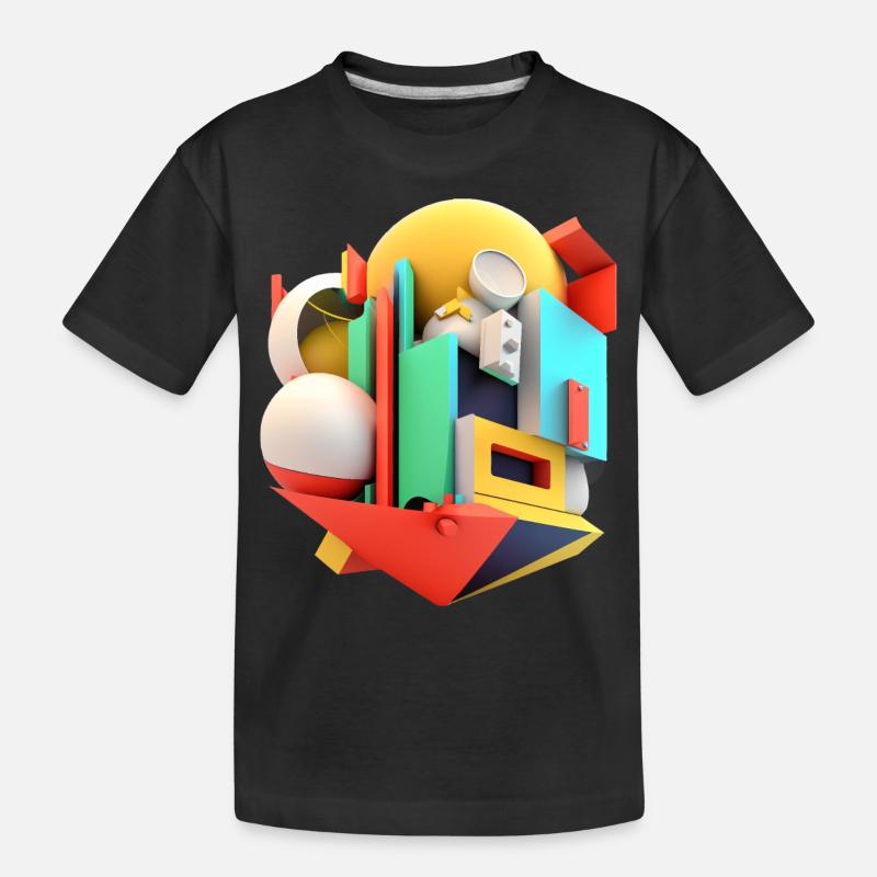 ..3D - T-shirt bio Premium Enfant - noir