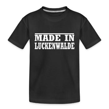 Luckenwalde - Kinder Premium Bio T-Shirt - Schwarz - Vorne