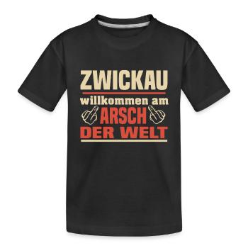 Zwickau - Kinder Premium Bio T-Shirt - Schwarz - Vorne
