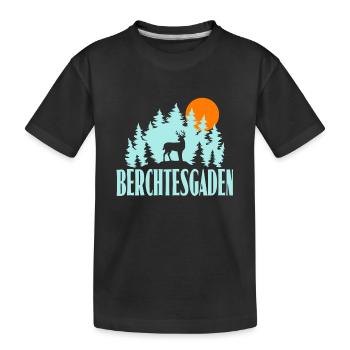 Berchtesgaden - Kinder Premium Bio T-Shirt - Schwarz - Vorne