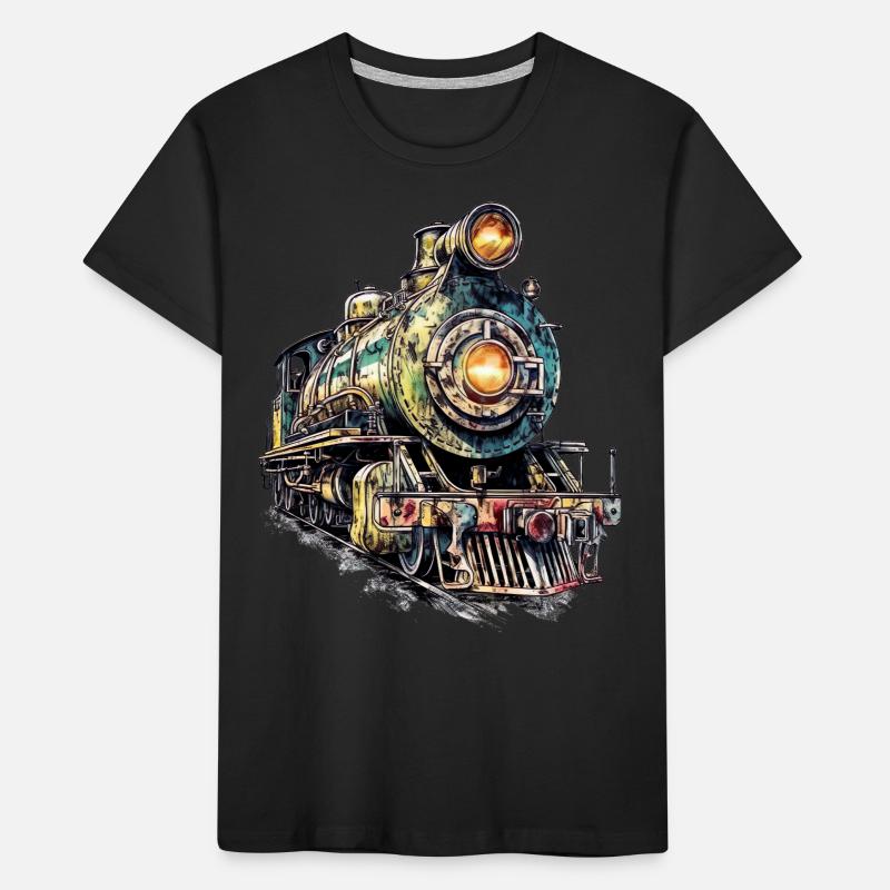 Die Dampflok war eine technologische Innovation Kinder Premium Bio T-Shirt