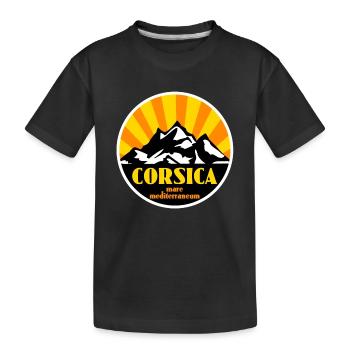 Corsica - Kinder Premium Bio T-Shirt - Schwarz - Vorne