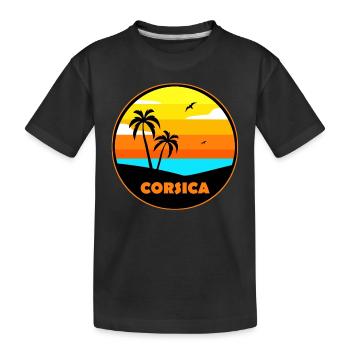 Corsica Korsika - Kinder Premium Bio T-Shirt - Schwarz - Vorne