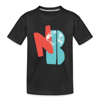 N O B - Kinder Premium Bio T-Shirt - Schwarz - Vorne