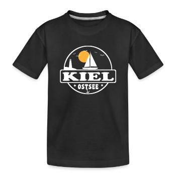 Kiel - Kinder Premium Bio T-Shirt - Schwarz - Vorne
