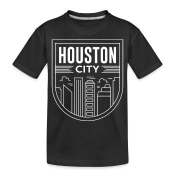 Houston City Design for Proud Houston Residents - Kids' Premium Organic T-Shirt - black - Front