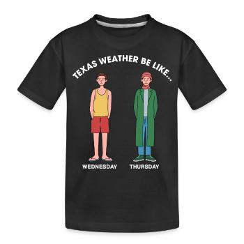 Texas Weather Change Design pour les fiers Texans - T-shirt bio Premium Enfant - noir - Devant