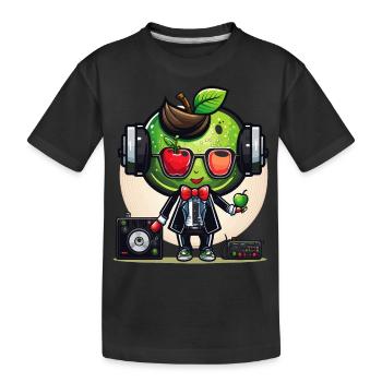 Apple Beats - Kids' Premium Organic T-Shirt - black - Front