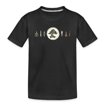 Bonsai gift for bonsai ka - Kids' Premium Organic T-Shirt - black - Front