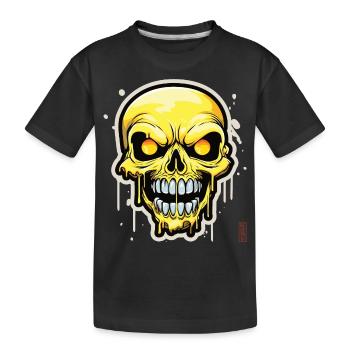 Crâne ringard - T-shirt bio Premium Enfant - noir - Devant