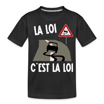 la loi c'est la loi - T-shirt bio Premium Enfant - noir - Devant