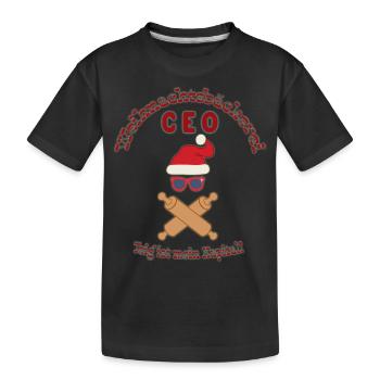 CEO in the Christmas bakery - Kids' Premium Organic T-Shirt - black - Front