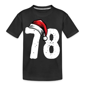 78 Number Christmas - Kids' Premium Organic T-Shirt - black - Front