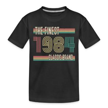 1984 ST La plus belle marque classique - Anniversaire 1984 - T-shirt bio Premium Enfant - noir - Devant