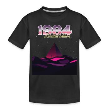 1984 SW pyramid limited edition - 1984 Birthday - Kids' Premium Organic T-Shirt - black - Front