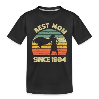 Meilleure maman depuis 1984 - 1984 Cadeau d’anniversaire - T-shirt bio Premium Enfant - noir - Devant