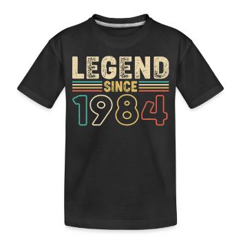 Légende depuis 1984 v2 - 1984 Cadeau d’anniversaire - T-shirt bio Premium Enfant - noir - Devant