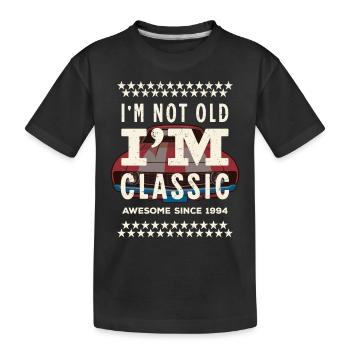 Pas vieux - classique depuis 1994 - 1994 Cadeau d’anniversaire - T-shirt bio Premium Enfant - noir - Devant