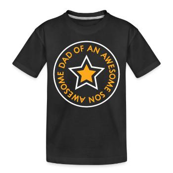 Father and Son - Kids' Premium Organic T-Shirt - black - Front