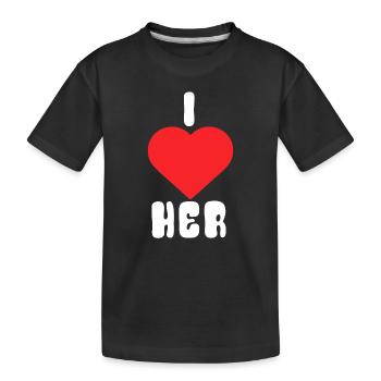 Je l’aime - T-shirt bio Premium Enfant - noir - Devant