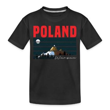 Poland Warsaw - Kids' Premium Organic T-Shirt - black - Front
