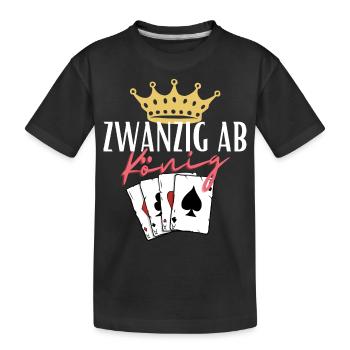 Twenty from King - Kids' Premium Organic T-Shirt - black - Front