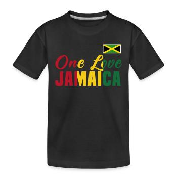 Un amour Jamaïque - T-shirt bio Premium Enfant - noir - Devant
