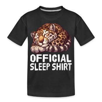 Official Sleep Shirt Clouded Clouded Leopard - Kids' Premium Organic T-Shirt - black - Front