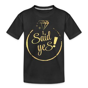 i Said yes doré - T-shirt bio Premium Enfant - noir - Devant
