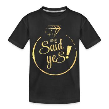 She Said yes doré - T-shirt bio Premium Enfant - noir - Devant