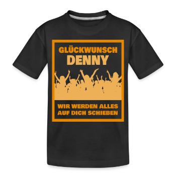 Denny als Vorname - Kinder Premium Bio T-Shirt - Schwarz - Vorne