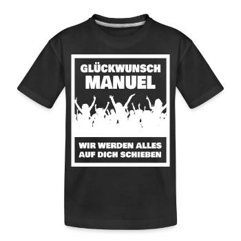 Manuel comme prénom - T-shirt bio Premium Enfant - noir - Devant