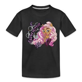 Monster High™ Clawdene Wolf Clawsome - T-shirt bio Premium Enfant - noir - Devant