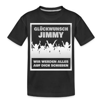 Kollege Jimmy - Kinder Premium Bio T-Shirt - Schwarz - Vorne