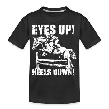 Posture de conduite parfaite : les yeux vers le haut - T-shirt bio Premium Enfant - noir - Devant