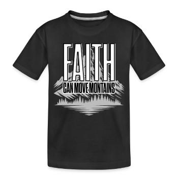 Lebensmotto: Glaube an deine Kraft - Kinder Premium Bio T-Shirt - Schwarz - Vorne