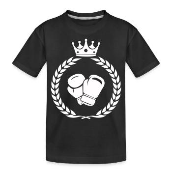boxing kranz - Kinder Premium Bio T-Shirt - Schwarz - Vorne