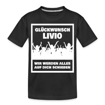 Prénom Livio - T-shirt bio Premium Enfant - noir - Devant