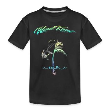 Kitesurfer Palm - Kids' Premium Organic T-Shirt - black - Front
