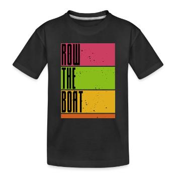 Row the Boat - Rowing - Rowing - Rower - Rower - Kids' Premium Organic T-Shirt - black - Front