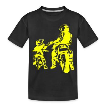 Schädel der Gesetzlosen Autobahn-Gangs Tod von Bikern - Kinder Premium Bio T-Shirt - Schwarz - Vorne