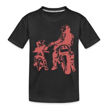 Schädel der Gesetzlosen Autobahn-Gangs Tod von Bikern - Kinder Premium Bio T-Shirt - Schwarz - Vorne