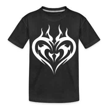 Tatouage de cœur tribal pour Emo et Goth - T-shirt bio Premium Enfant - noir - Devant