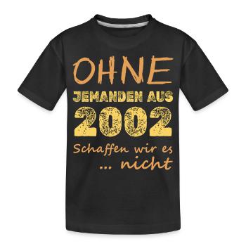 Schaffen 2002 - Kinder Premium Bio T-Shirt - Schwarz - Vorne