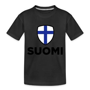 Drapeau national de la Finlande - T-shirt bio Premium Enfant - noir - Devant