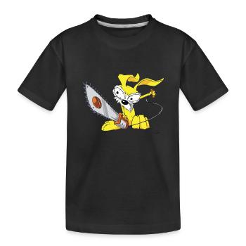 Lapin Psycho - T-shirt bio Premium Enfant - noir - Devant