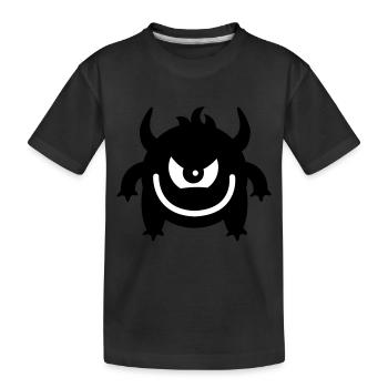 Böses Monster - Kinder Premium Bio T-Shirt - Schwarz - Vorne