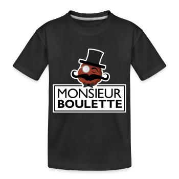 Monsieur Boulette 2.0 - Kinder Premium Bio T-Shirt - Schwarz - Vorne