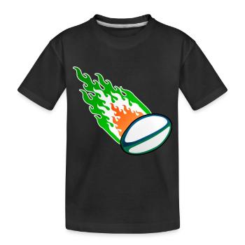 Fireball Rugby Ireland - Kids' Premium Organic T-Shirt - black - Front
