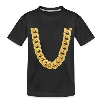 Ma chaîne en or - T-shirt bio Premium Enfant - noir - Devant
